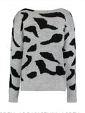 Jada Grey Print Sweater