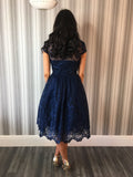 April Lace Navy Dress